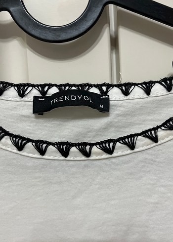 Kadın Beyaz Kısa Kollu Pamuklu Tişört - Görsel 3