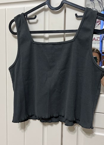 Gri Kadın Atlet, Kolsuz, Normal Boy - Görsel 4