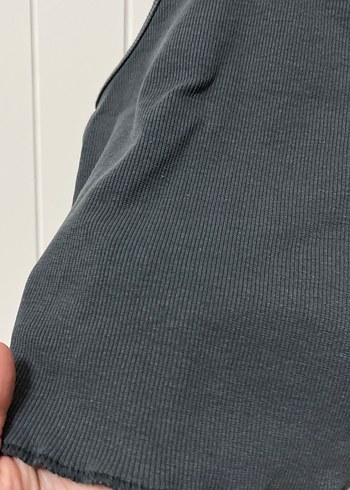 Gri Kadın Atlet, Kolsuz, Normal Boy - Görsel 2