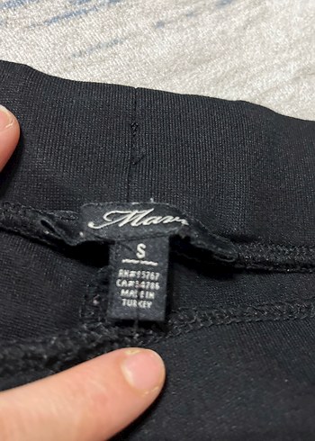 Siyah Midi Kadın Tayt - Ofis Şıklığı yanları parlak süvet - Görsel 5