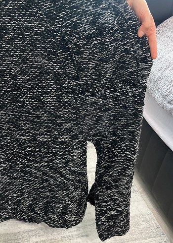 Uzun Gri Örgü Kadın Hırka - Görsel 5