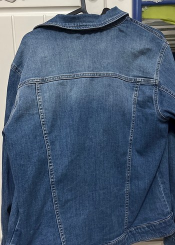 Kadın Mavi Denim Ceket, Rahat Kesim - Görsel 5