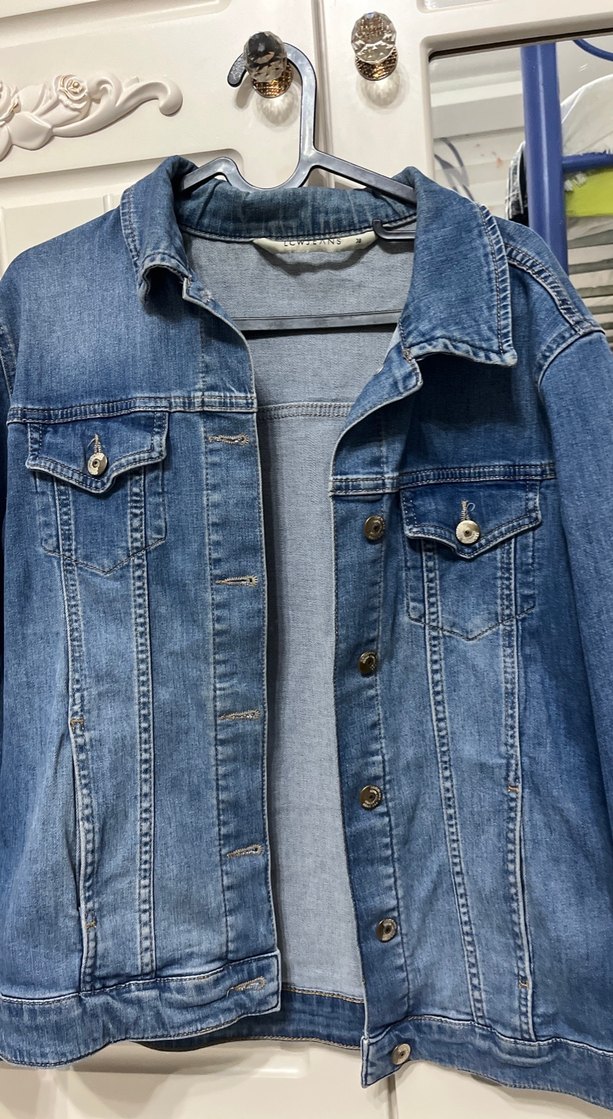 Kadın Mavi Denim Ceket, Rahat Kesim - Görsel 2