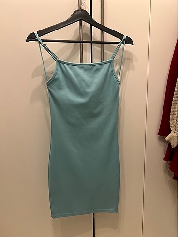 Bershka Mavi mini elbise