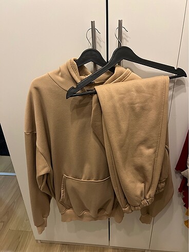 Bej sweat alt üst takım