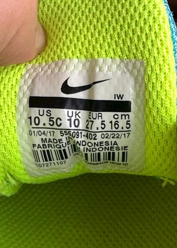 27 Beden mavi Renk Renkli Kız Çocuk Spor Ayakkabısı Nike orjinal