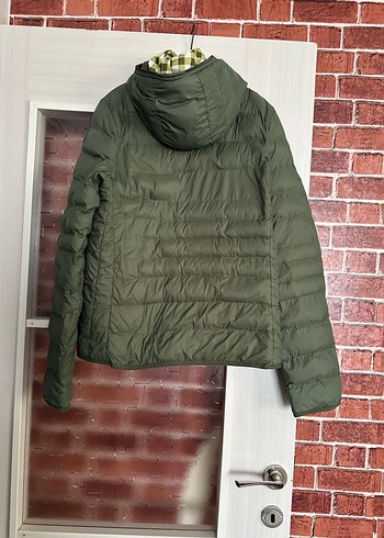 Fermuarlı Koyu Yeşil Kadın Kışlık Ceket - Görsel 3