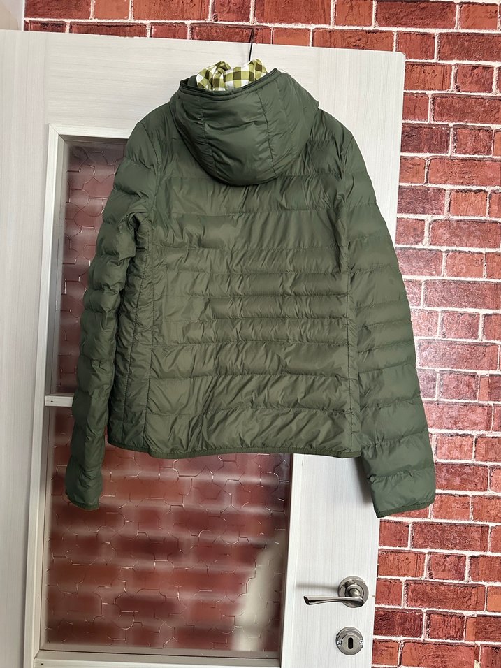 Fermuarlı Koyu Yeşil Kadın Kışlık Ceket - Görsel 3