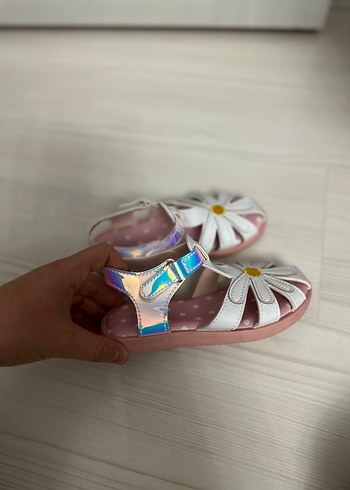 Kız Çocuk Beyaz Çiçekli Bohem Sandalet - Görsel 2
