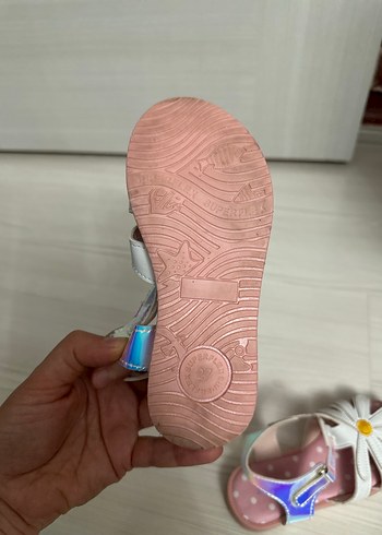 Kız Çocuk Beyaz Çiçekli Bohem Sandalet - Görsel 3