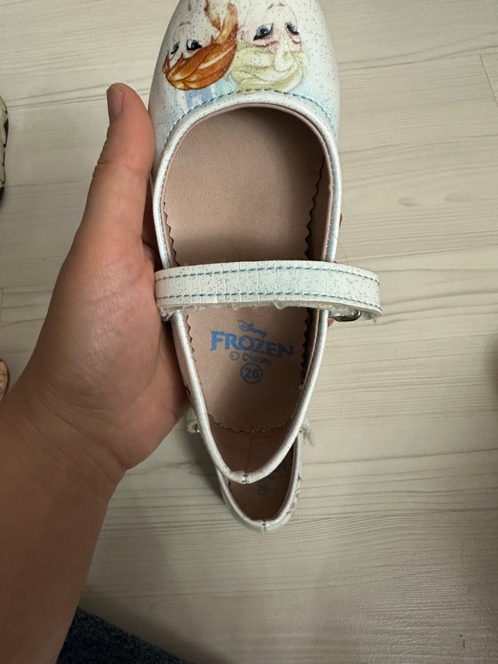 Kız Çocuk Beyaz Baskılı Tokalı Babet - Görsel 5