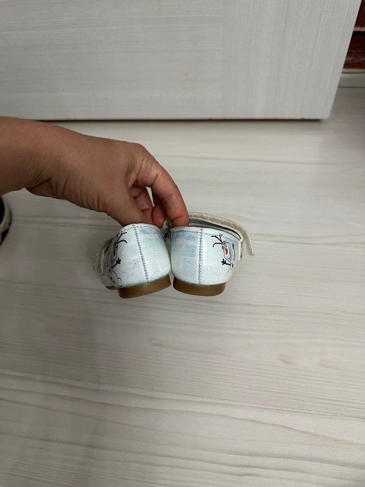 Kız Çocuk Beyaz Baskılı Tokalı Babet - Görsel 3