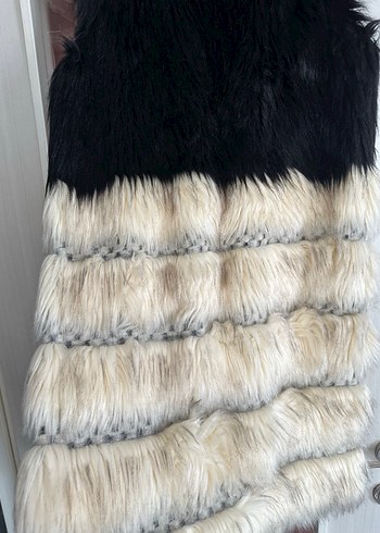 Uzun Kürklü Bohem Kadın Yelek - Görsel 3