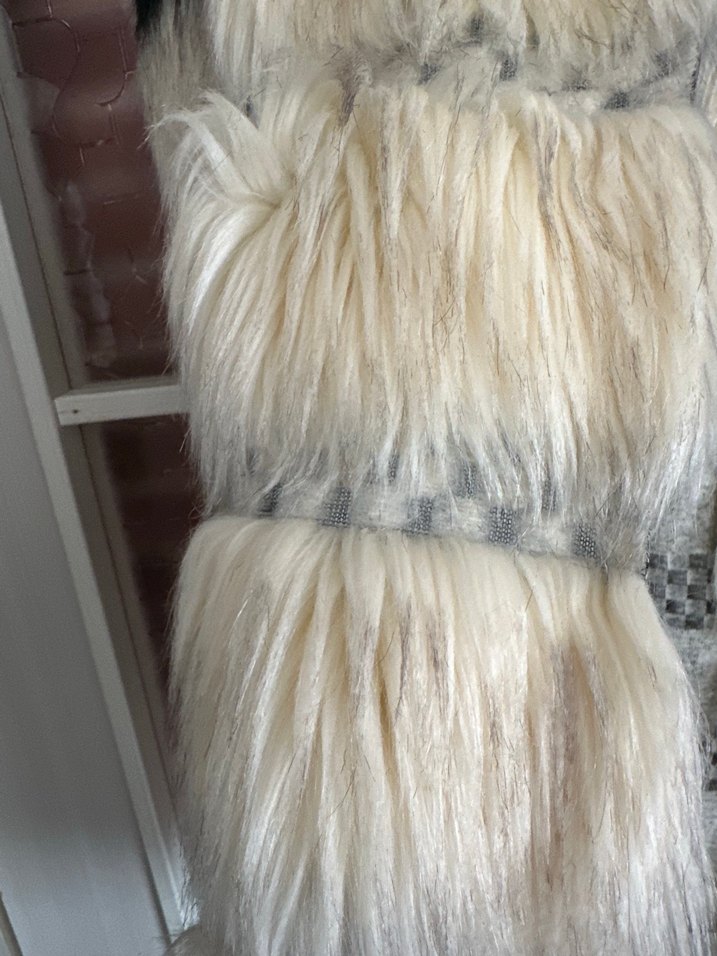 Uzun Kürklü Bohem Kadın Yelek - Görsel 2