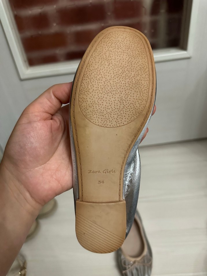 Bej Gri Pileli Kadın Dolgu Topuk Babet - Görsel 3