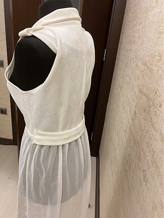 m Beden Beyaz sifon tunik