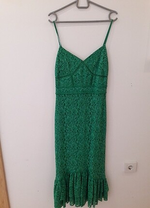 Trendyol & Milla Yeşil güpürlü elbise