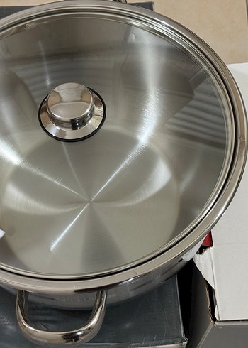 30 cm  Paslanmaz Çelik Derin Tencere - Görsel 2