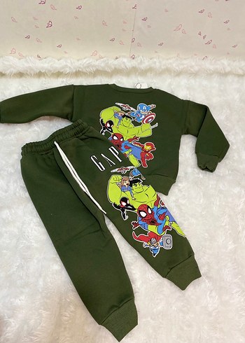 Marvel Baskılı Yeşil Erkek Çocuk Eşofman Takımı - Görsel 2
