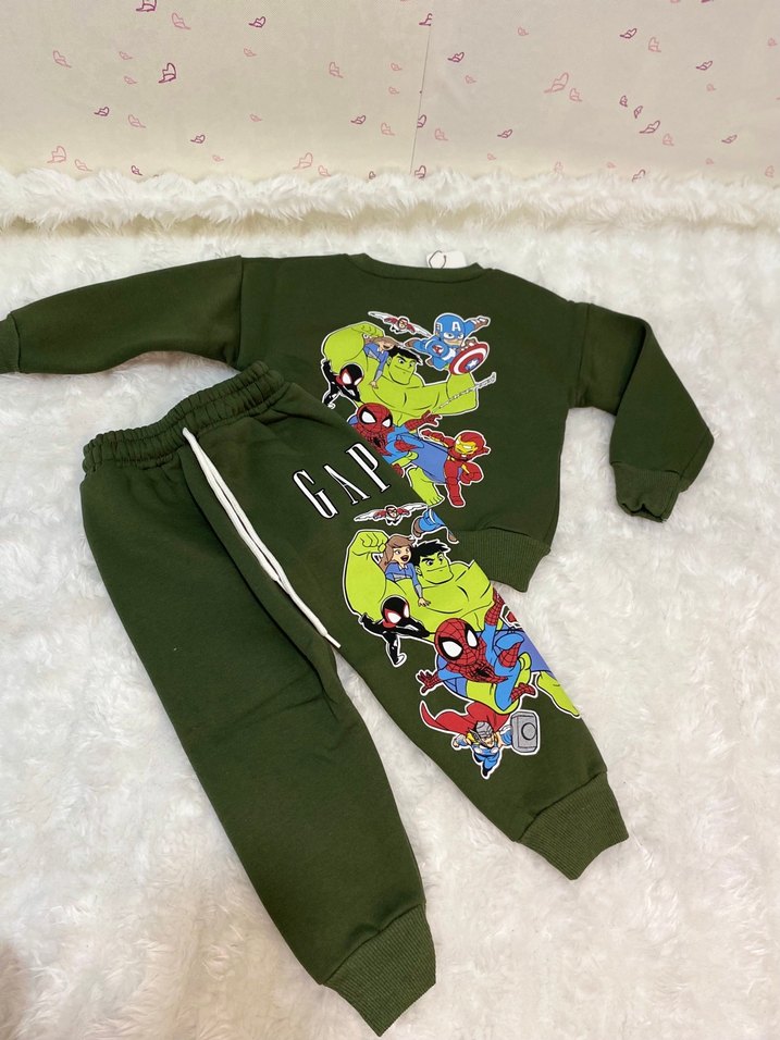Marvel Baskılı Yeşil Erkek Çocuk Eşofman Takımı - Görsel 2