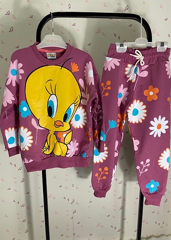 Renkli Baskılı Kız Eşofman Takımı - Görsel 2