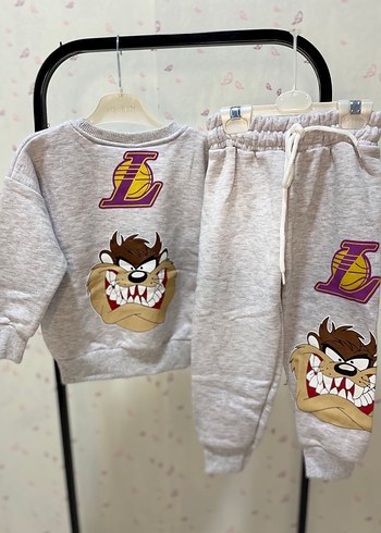 Gri Los Angeles Lakers Erkek Eşofman Takımı - Görsel 2