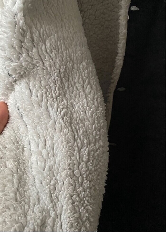 Erkek İçi kürklü siyah kot ceket S beden - Görsel 2