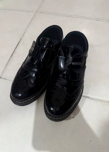 Siyah Erkek Çocuk Goth Özel Ayakkabı