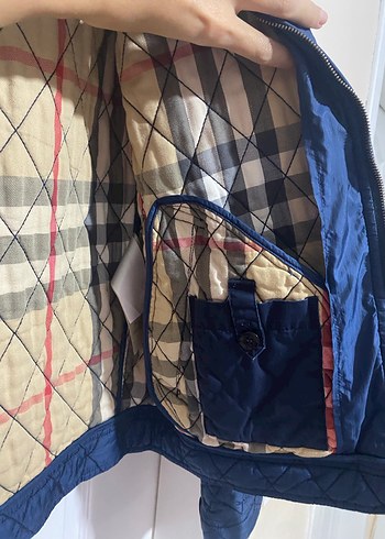 Mavi Burberry Ceket - Görsel 6