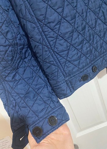 Mavi Burberry Ceket - Görsel 4