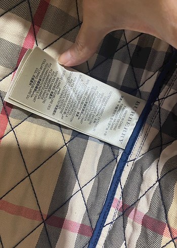 Mavi Burberry Ceket - Görsel 5