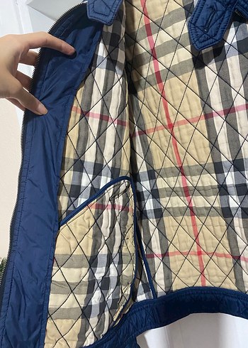 Mavi Burberry Ceket - Görsel 7
