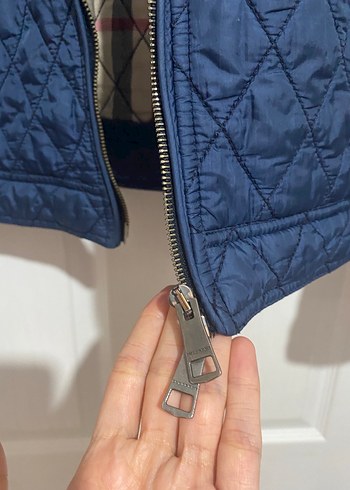 Mavi Burberry Ceket - Görsel 8