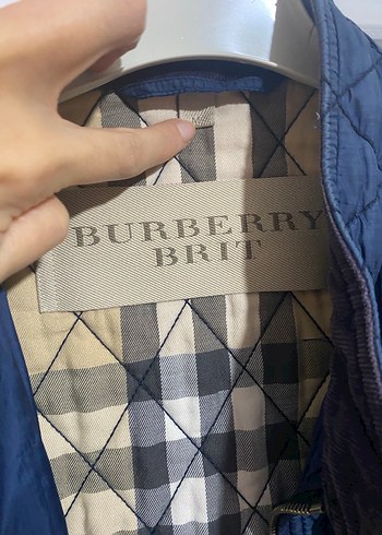Mavi Burberry Ceket - Görsel 17