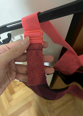 Adidas Baskılı Koyu Pembe Mini Spor Sütyeni - Görsel 3