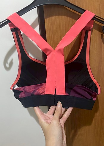 Adidas Baskılı Koyu Pembe Mini Spor Sütyeni - Görsel 2