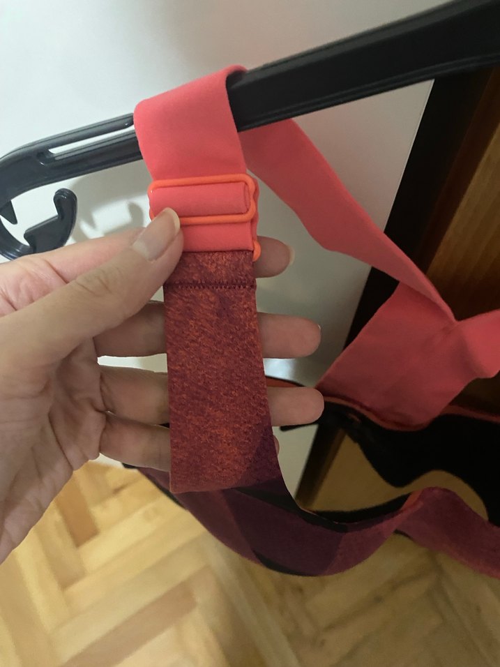 Adidas Baskılı Koyu Pembe Mini Spor Sütyeni - Görsel 3