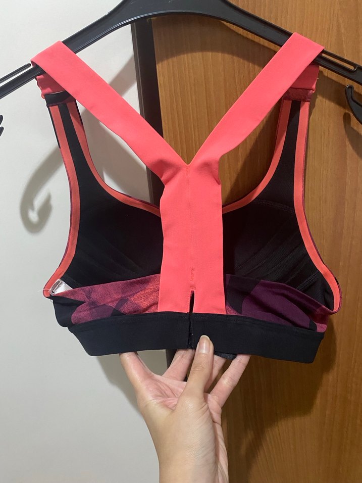 Adidas Baskılı Koyu Pembe Mini Spor Sütyeni - Görsel 2