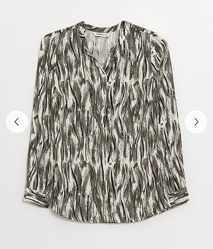 Desenli uzun kollu kadın bluz - Görsel 8