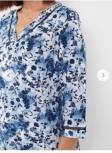 V yaka desenli bluz - Görsel 7