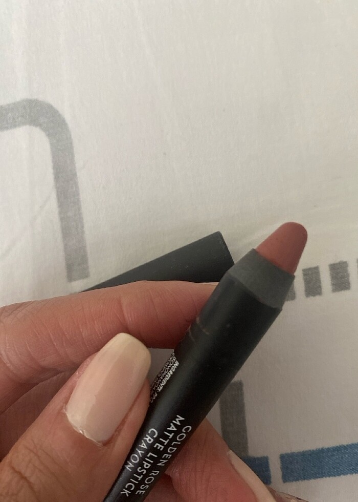 Golden rose matte lipstick crayon - Görsel 5