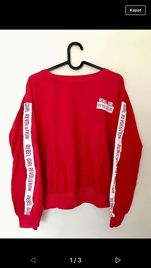 Kırmızı sweatshirt 