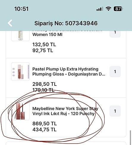 Beden kahverengi Renk orjinal maybelline lıkıt ruj