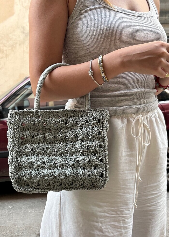 hasır el çantası - Görsel 3