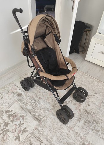 baston Bebek Arabası Kahverengi Katlanabilir Bebek Arabası