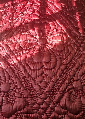 pembe Nakışlı Yatak Örtüsü - Görsel 2