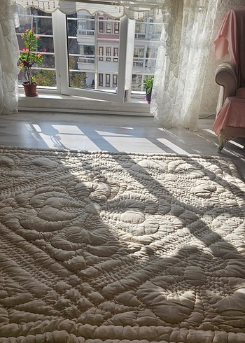 pembe Nakışlı Yatak Örtüsü - Görsel 5