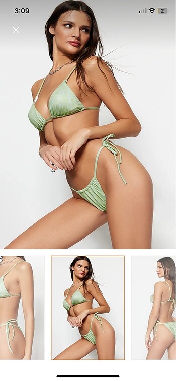 34 Beden yeşil Renk Trendyolmilla Bikini Takımı