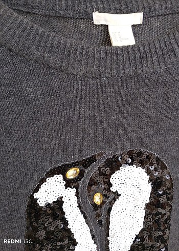 Gri Kadın Triko Uzun Kollu Kazak - Görsel 3