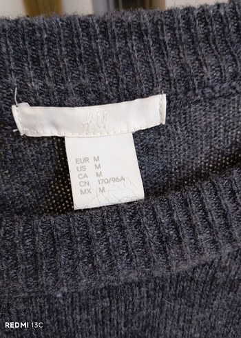 Gri Kadın Triko Uzun Kollu Kazak - Görsel 2